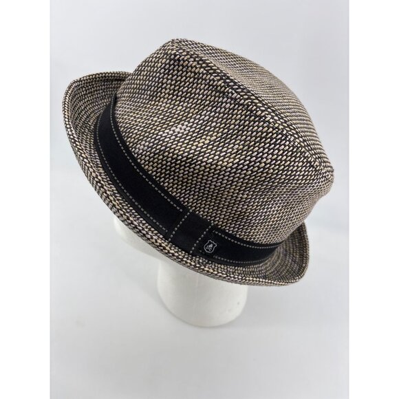 Nick Graham Post-Prep Fedora Hat 100% Paper Woven Design Black Band Classic Styl - Picture 4 of 7